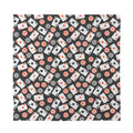 Casino Chip And Card Pattern Print Silk Bandana