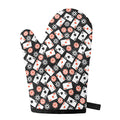 Casino Chip And Card Pattern Print Single Oven Mitt