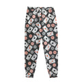 Casino Chip And Card Pattern Print Sweatpants