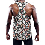 Casino Chip And Card Pattern Print Training Tank Top