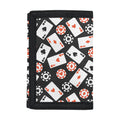 Casino Chip And Card Pattern Print Trifold Wallet