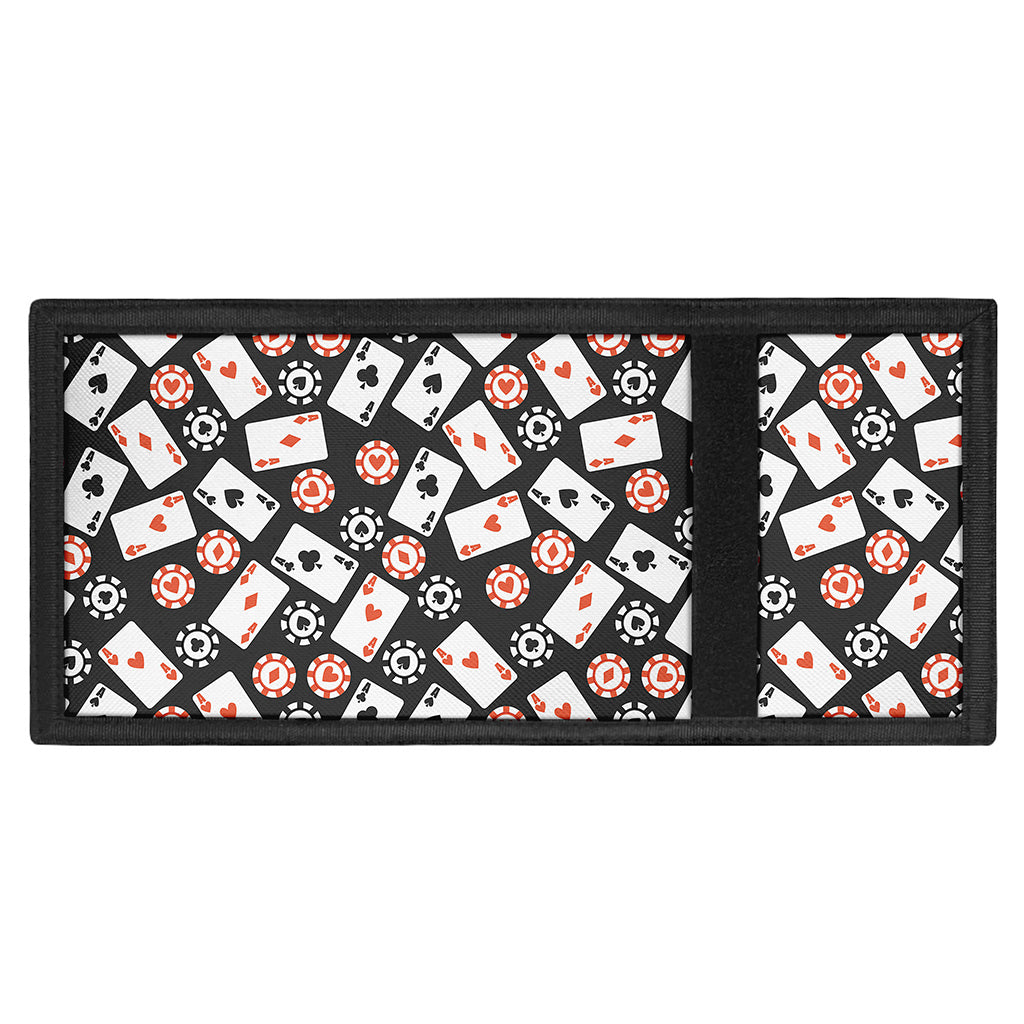 Casino Chip And Card Pattern Print Trifold Wallet