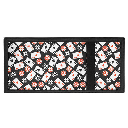 Casino Chip And Card Pattern Print Trifold Wallet