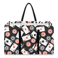 Casino Chip And Card Pattern Print Utility Tote Bag