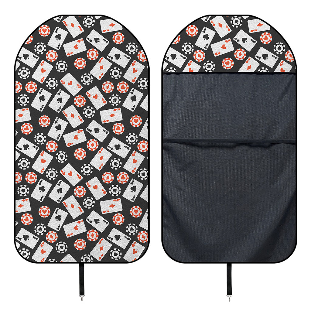 Casino Chip And Card Pattern Print Waterproof Car Seat Cover