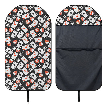 Casino Chip And Card Pattern Print Waterproof Car Seat Cover
