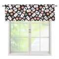 Casino Chip And Card Pattern Print Window Valance