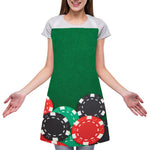 Casino Poker Chips Print Adjustable Apron