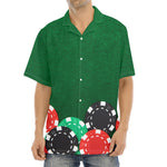 Casino Poker Chips Print Aloha Shirt
