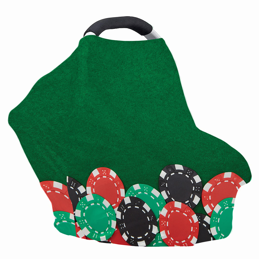 Casino Poker Chips Print Baby Seat Cover