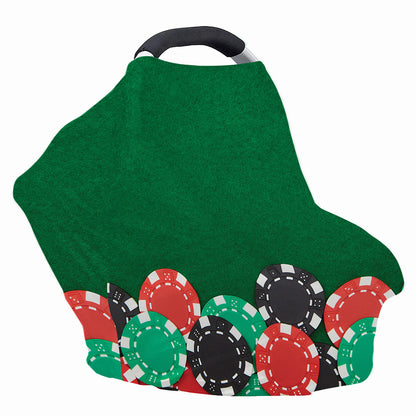 Casino Poker Chips Print Baby Seat Cover