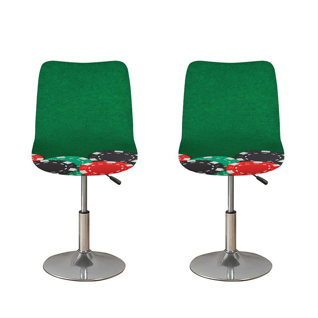 Casino Poker Chips Print Bar Stool Covers