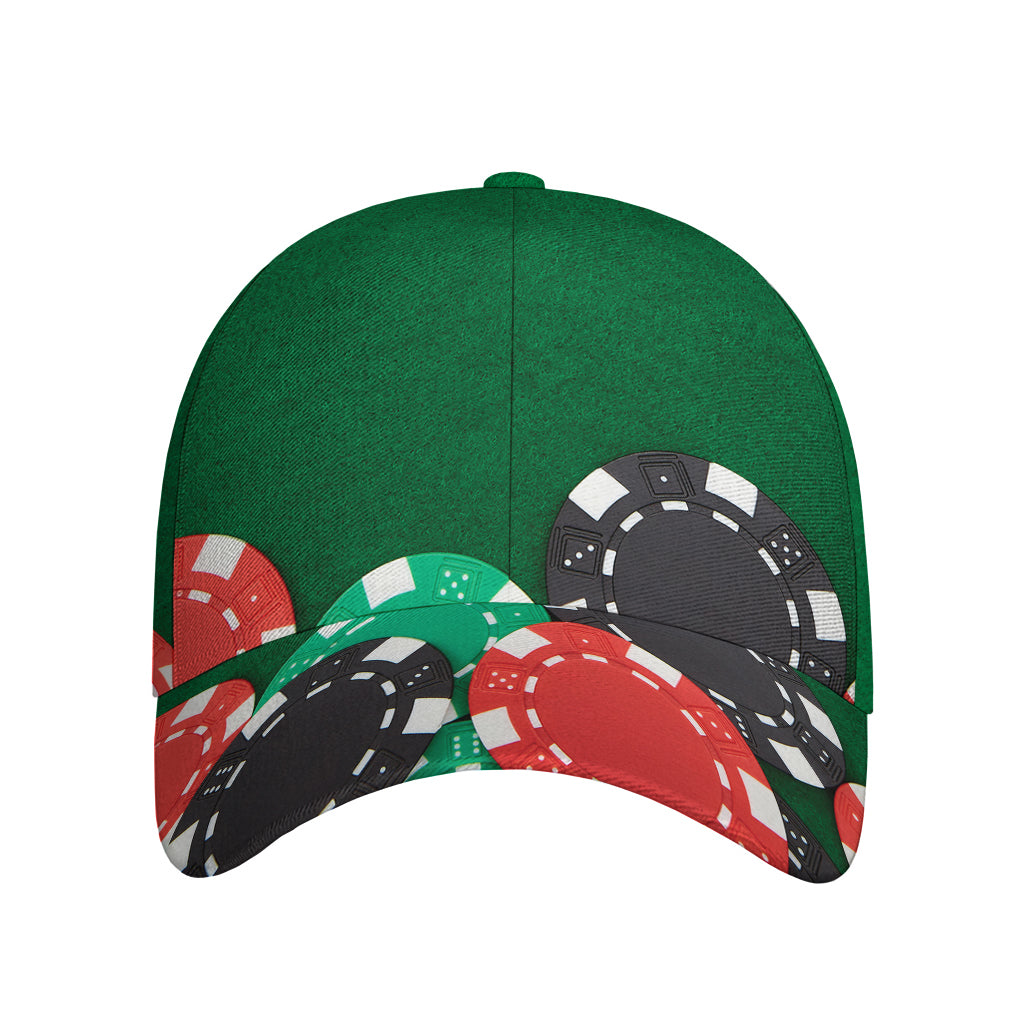 Casino Poker Chips Print Baseball Cap