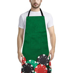Casino Poker Chips Print Bib Apron With Pocket