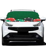 Casino Poker Chips Print Car Windshield Snow Cover