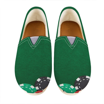 Casino Poker Chips Print Casual Shoes