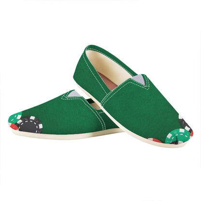 Casino Poker Chips Print Casual Shoes
