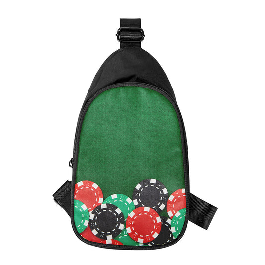 Casino Poker Chips Print Chest Bag