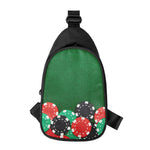 Casino Poker Chips Print Chest Bag