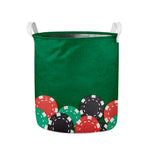 Casino Poker Chips Print Collapsible Laundry Basket
