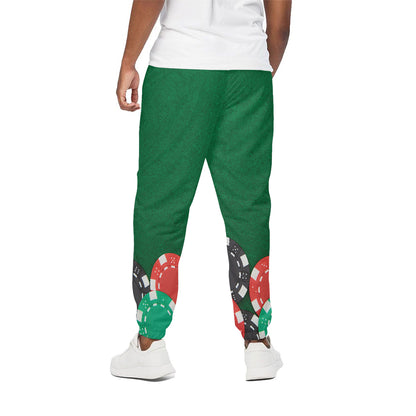 Casino Poker Chips Print Cotton Pants