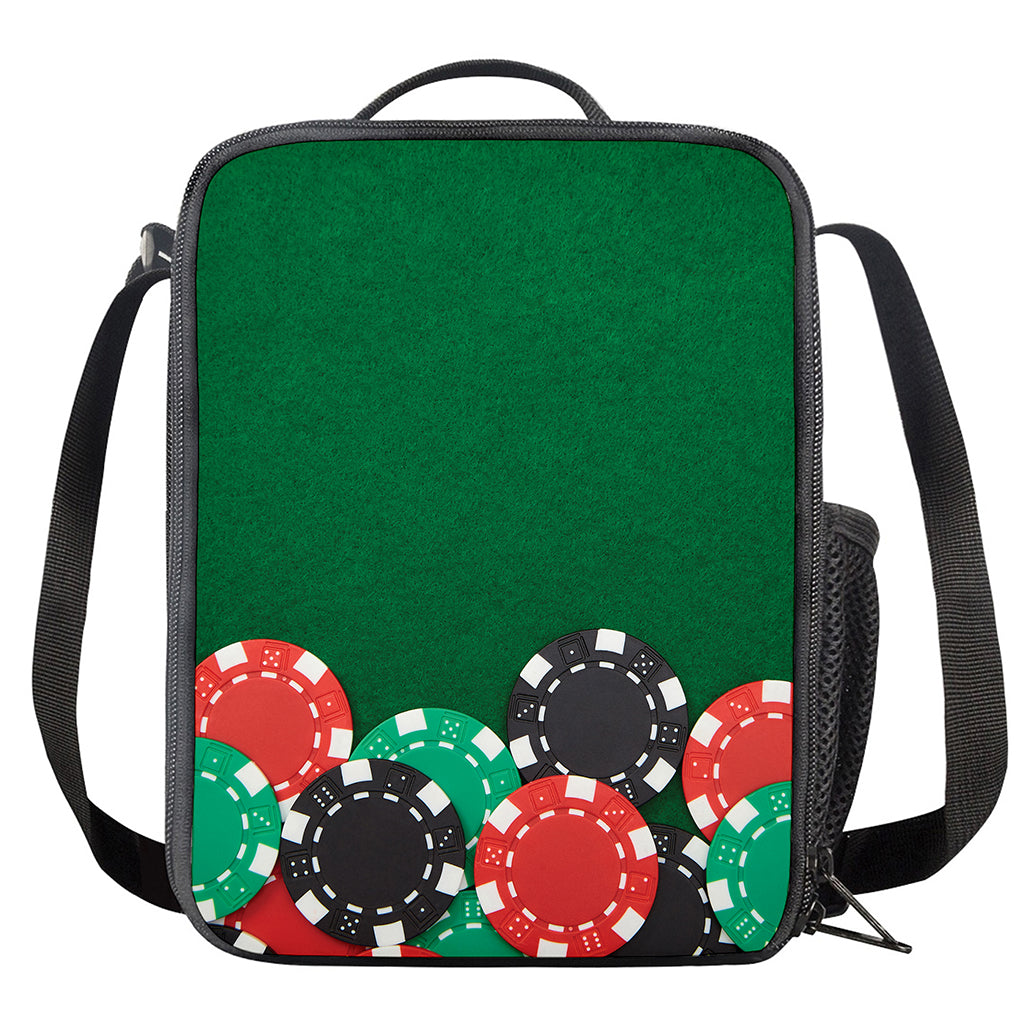 Casino Poker Chips Print Crossbody Lunch Bag