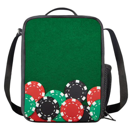 Casino Poker Chips Print Crossbody Lunch Bag