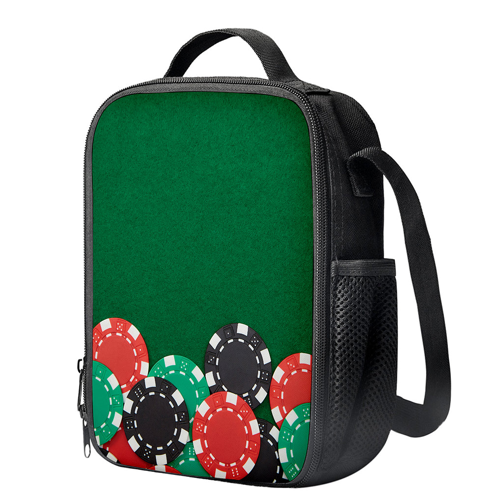 Casino Poker Chips Print Crossbody Lunch Bag