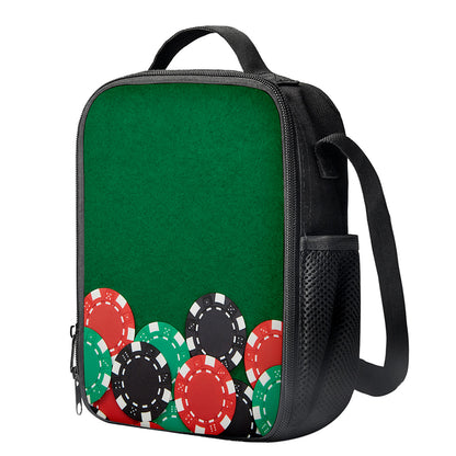 Casino Poker Chips Print Crossbody Lunch Bag