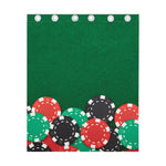 Casino Poker Chips Print Curtain