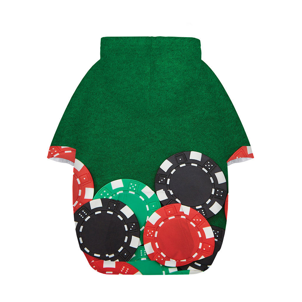 Casino Poker Chips Print Dog Zip Up Hoodie