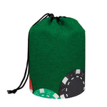 Casino Poker Chips Print Drawstring Makeup Bag