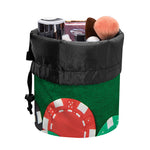 Casino Poker Chips Print Drawstring Makeup Bag