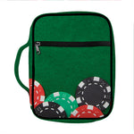 Casino Poker Chips Print Front Pocket Bible Bag