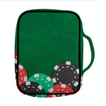 Casino Poker Chips Print Front Pocket Bible Bag