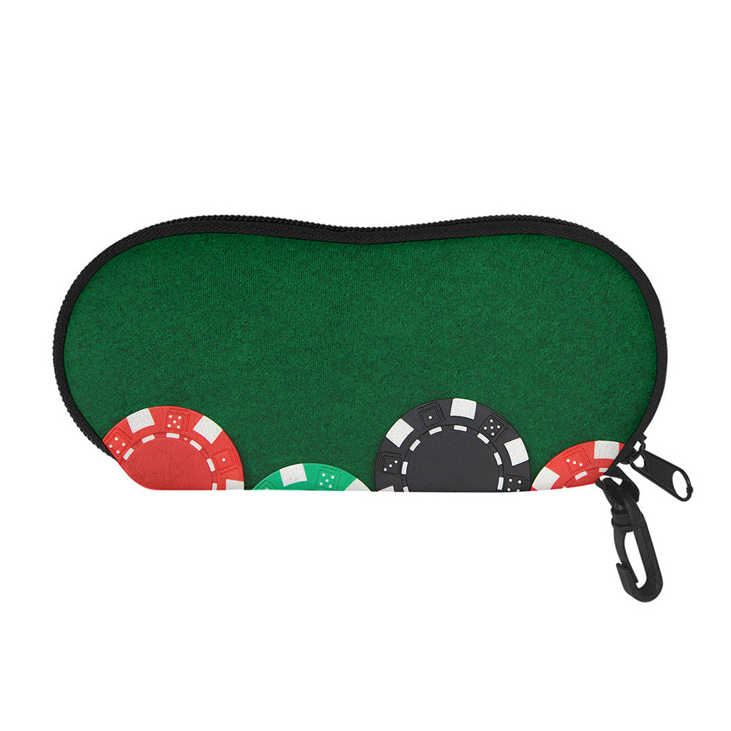 Casino Poker Chips Print Glasses Case
