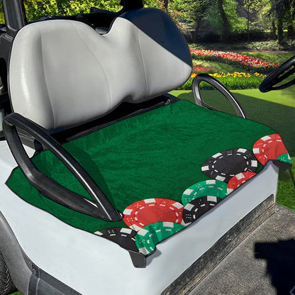 Casino Poker Chips Print Golf Cart Seat Cover