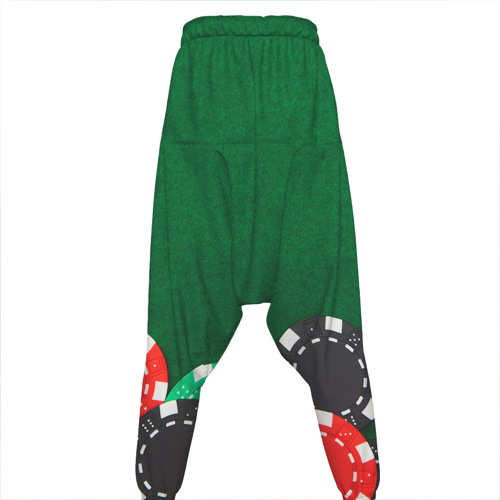 Casino Poker Chips Print Hammer Pants