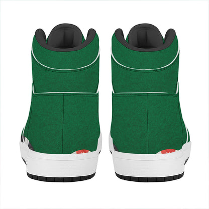 Casino Poker Chips Print High Top Leather Sneakers