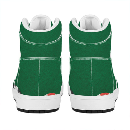 Casino Poker Chips Print High Top Leather Sneakers