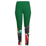 Casino Poker Chips Print High-Waisted Pocket Leggings