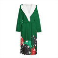 Casino Poker Chips Print Hooded Bathrobe