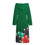 Casino Poker Chips Print Hooded Bathrobe