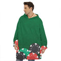 Casino Poker Chips Print Hoodie Blanket