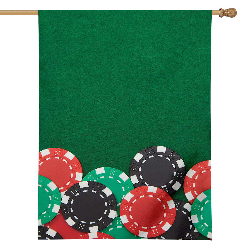 Casino Poker Chips Print House Flag