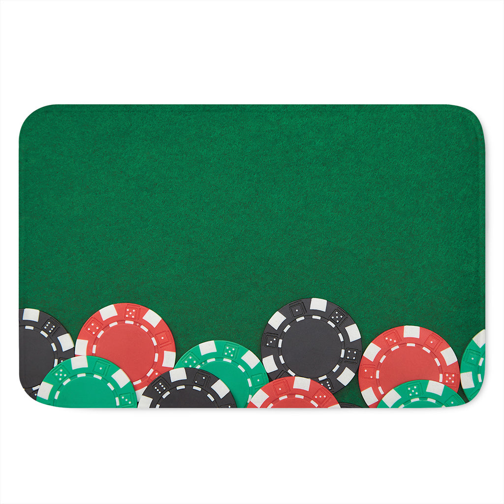 Casino Poker Chips Print Indoor Door Mat