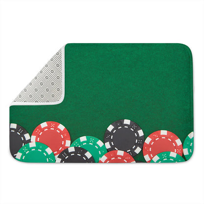 Casino Poker Chips Print Indoor Door Mat