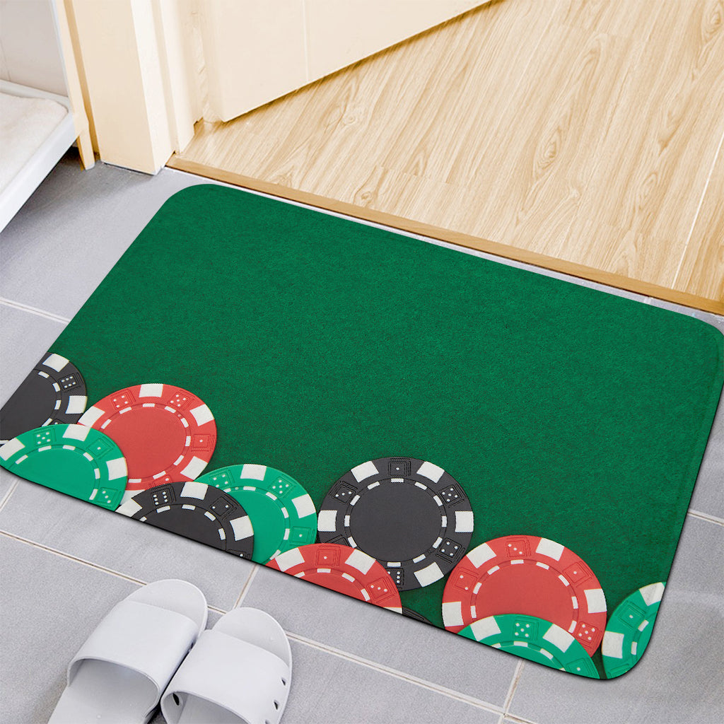 Casino Poker Chips Print Indoor Door Mat