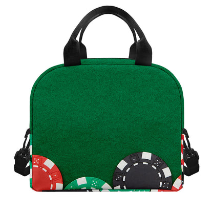 Casino Poker Chips Print Insulated Lunch Bag