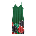 Casino Poker Chips Print Jersey Midi Cami Dress